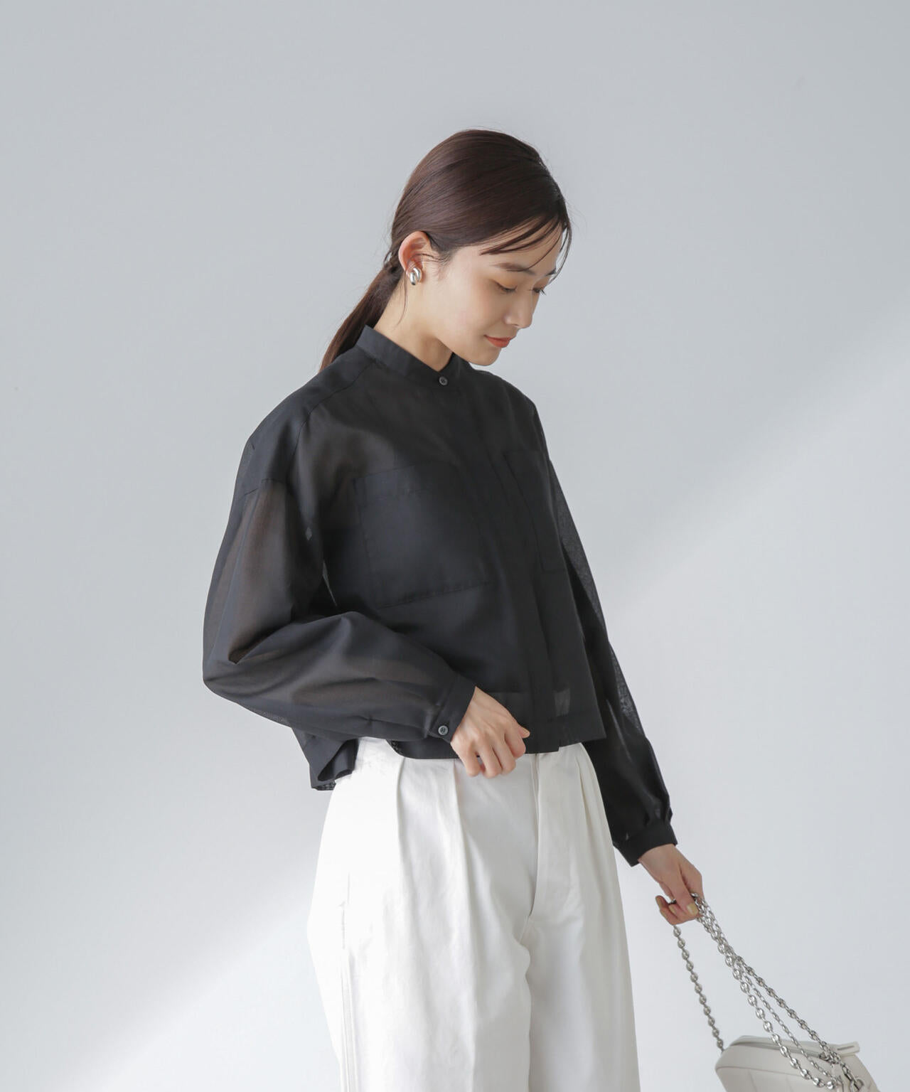 タックスリーブシアーポケットシャツ 6694120318