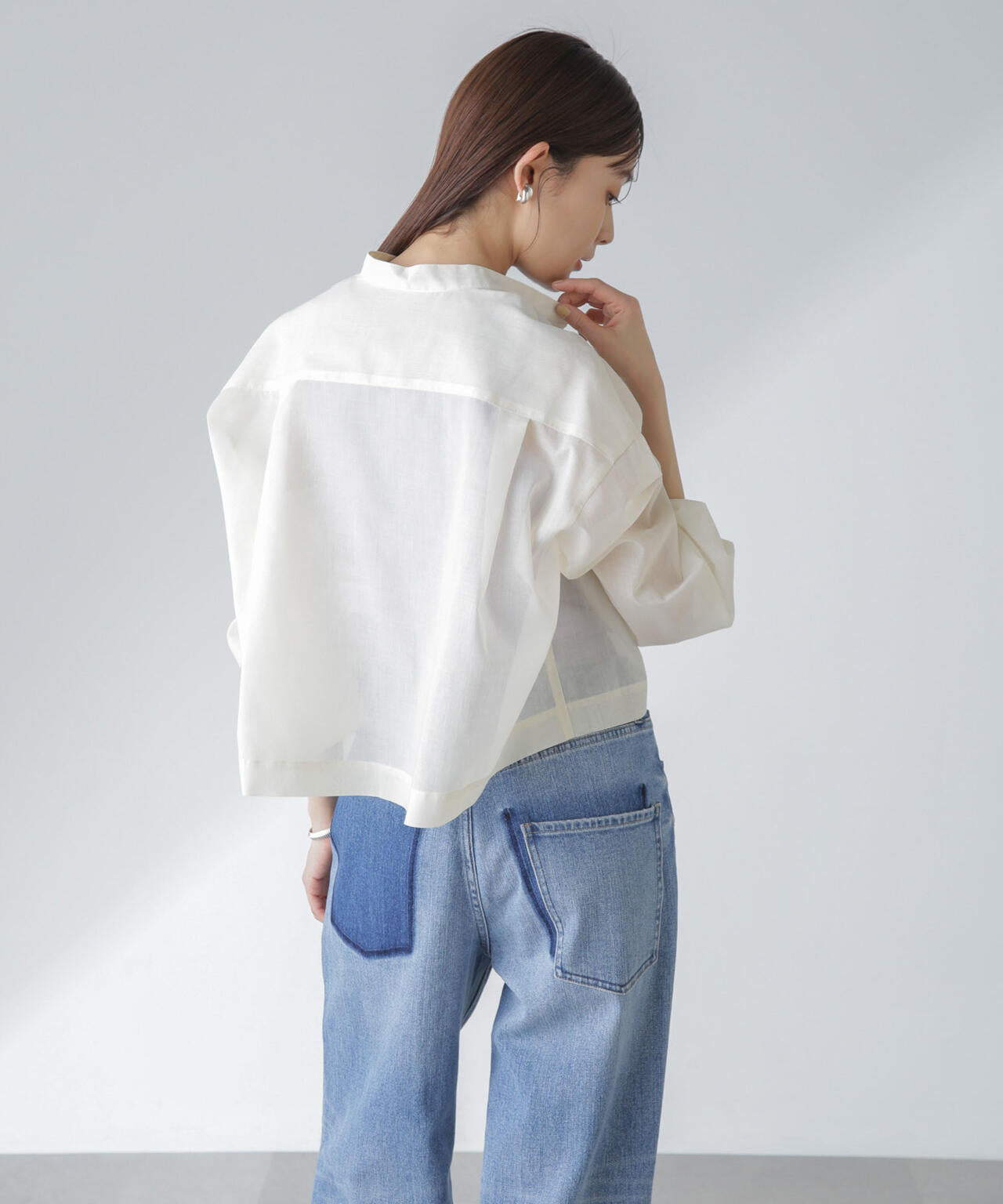 タックスリーブシアーポケットシャツ 6694120318