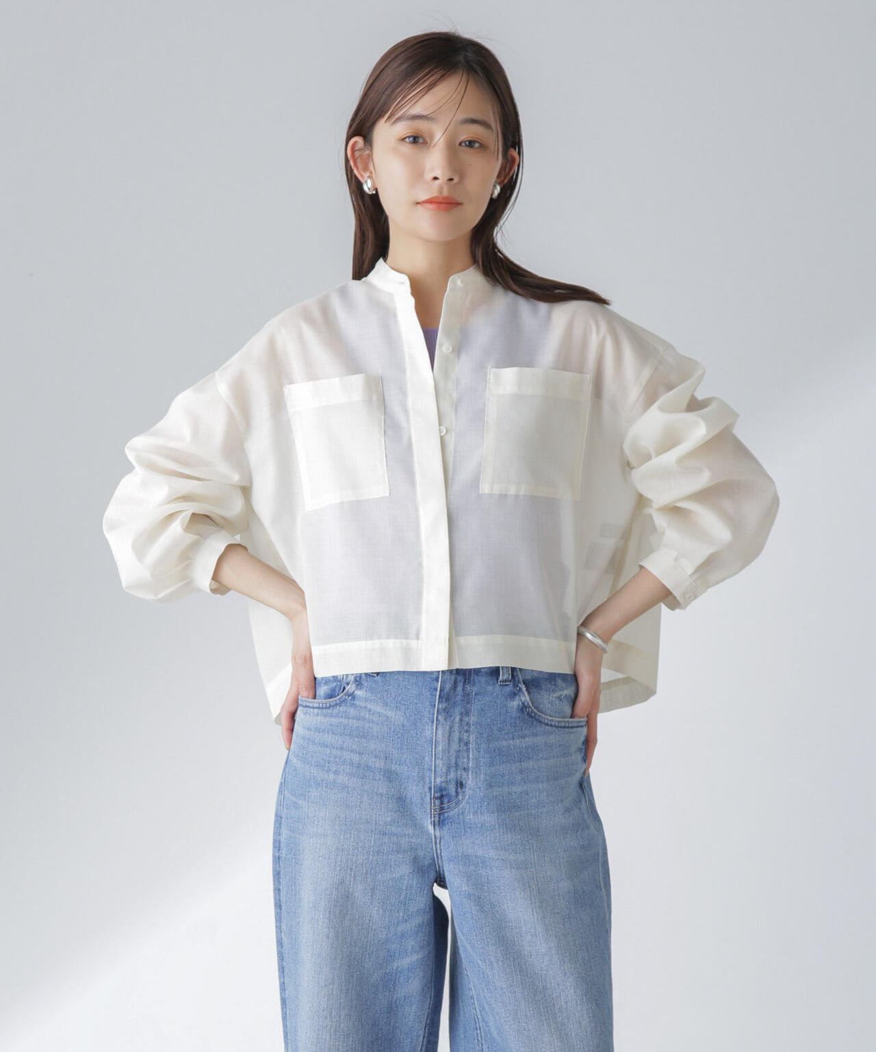 タックスリーブシアーポケットシャツ 6694120318