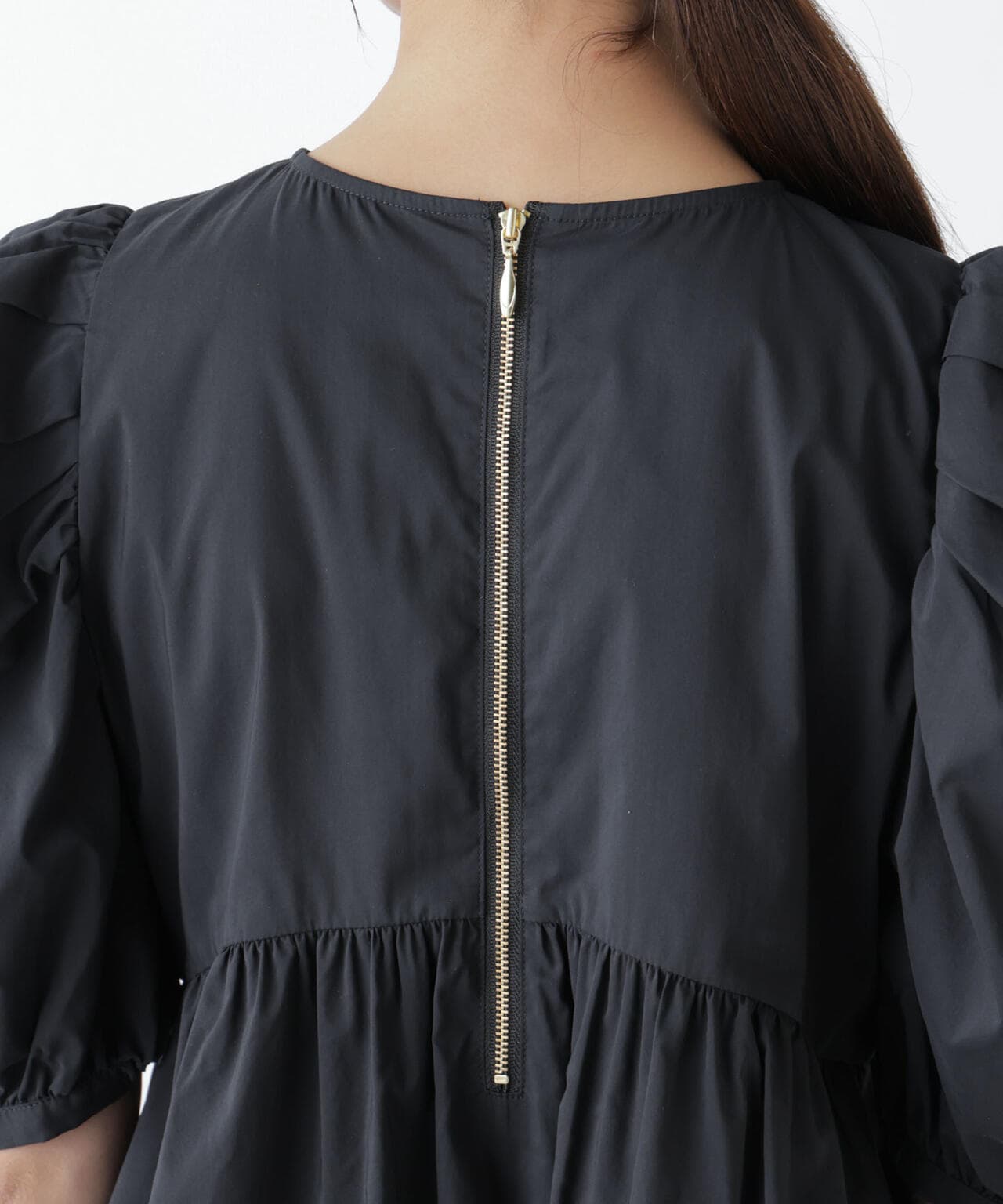 「星玲奈×NANO universe」タックスリーブバルーンブラウス 6694121303