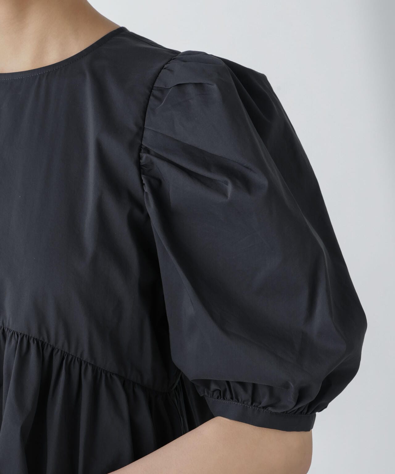 「星玲奈×NANO universe」タックスリーブバルーンブラウス 6694121303