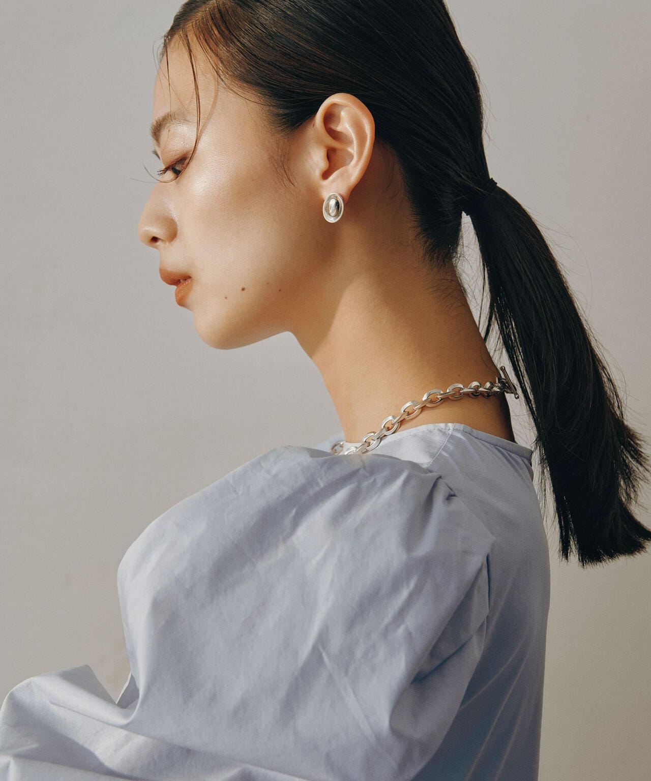 「星玲奈×NANO universe」タックスリーブバルーンブラウス 6694121303