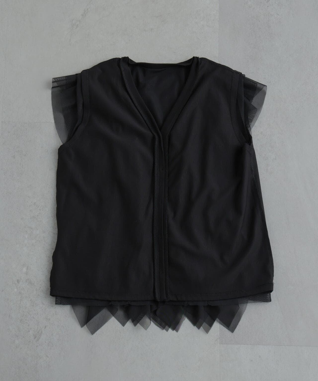 Vネックチュール×カットトップス 6694121309