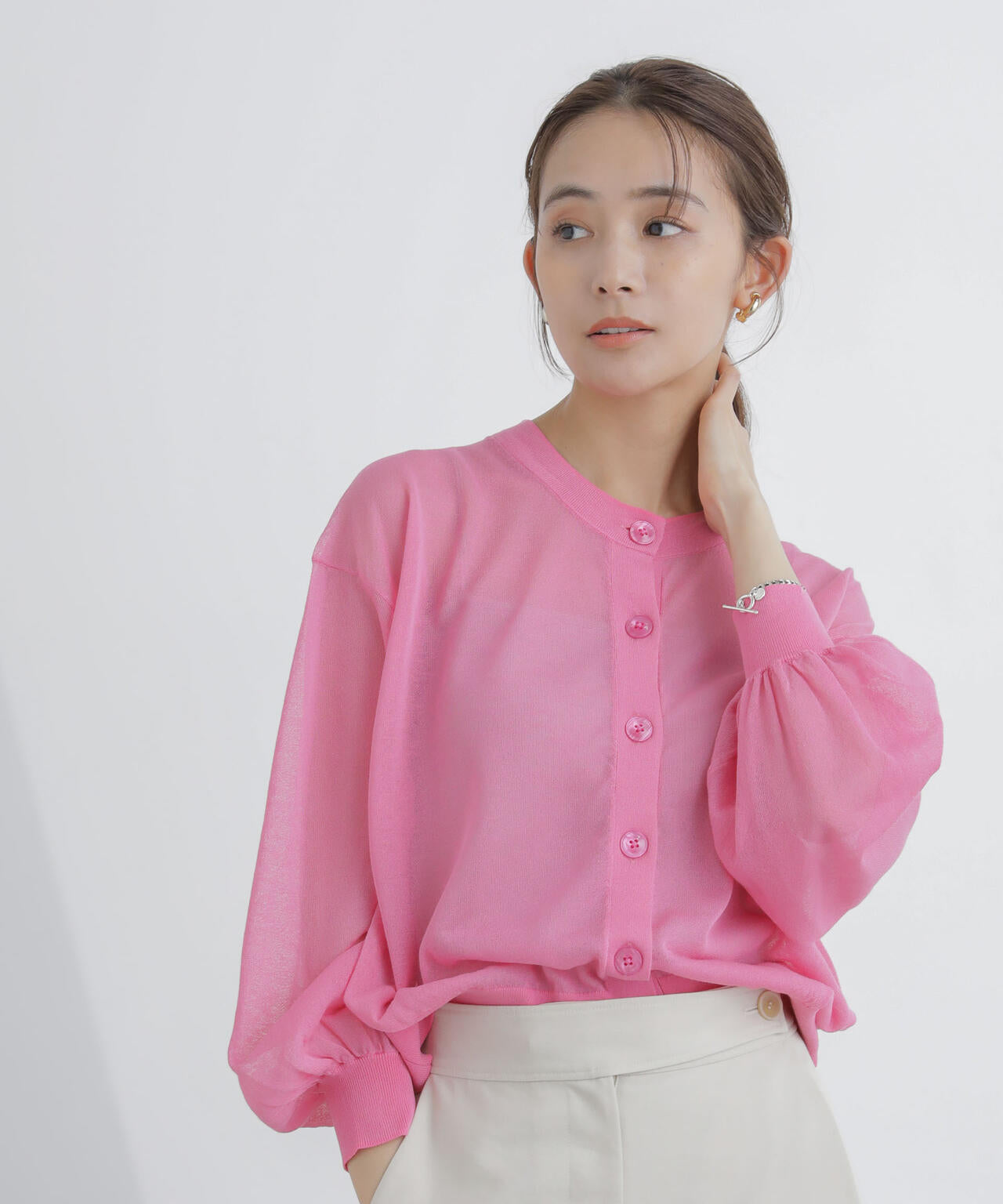 シアーボリュームカーディガン 6694122310