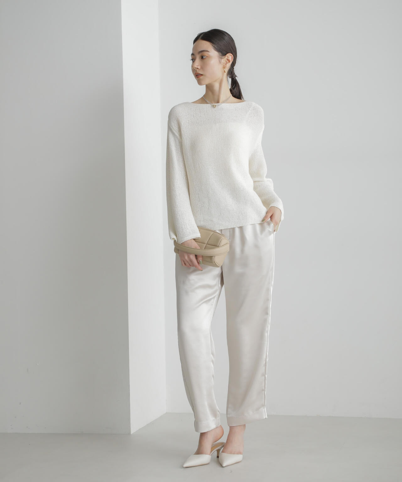 リネン混テープヤーンプルオーバー 6694122313