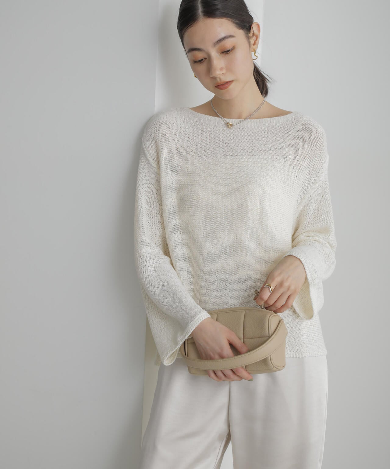 リネン混テープヤーンプルオーバー 6694122313