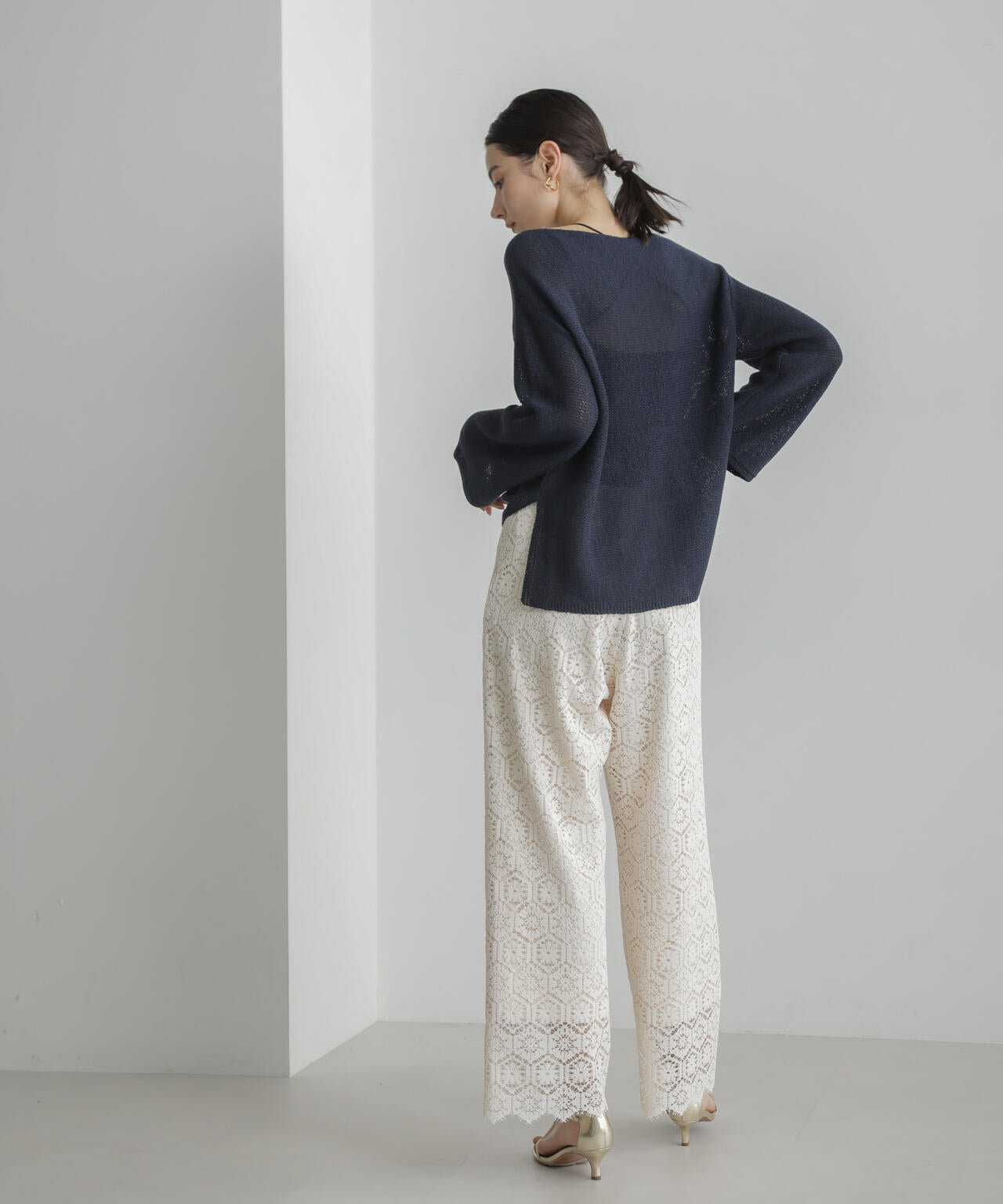 リネン混テープヤーンプルオーバー 6694122313