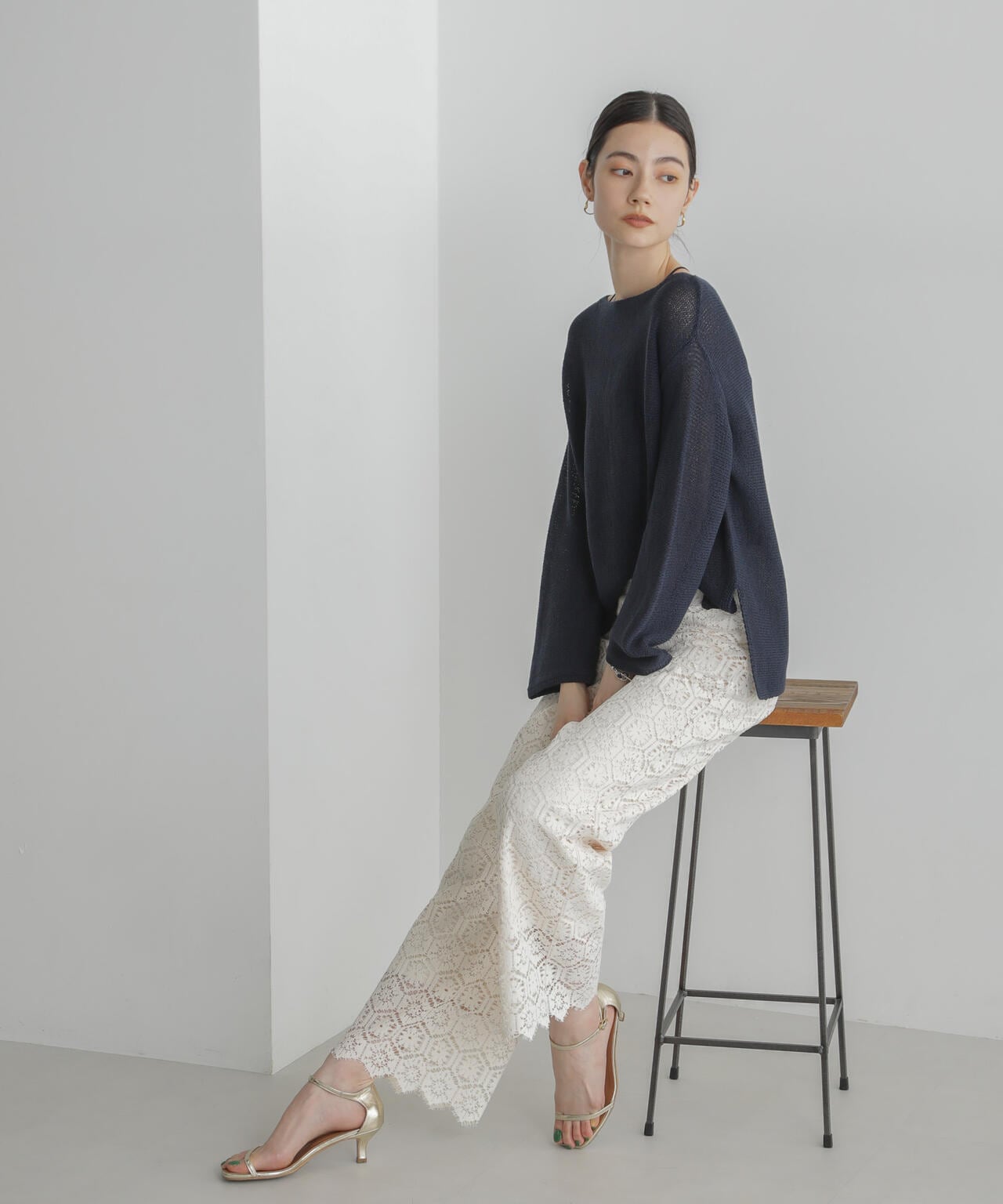 リネン混テープヤーンプルオーバー 6694122313