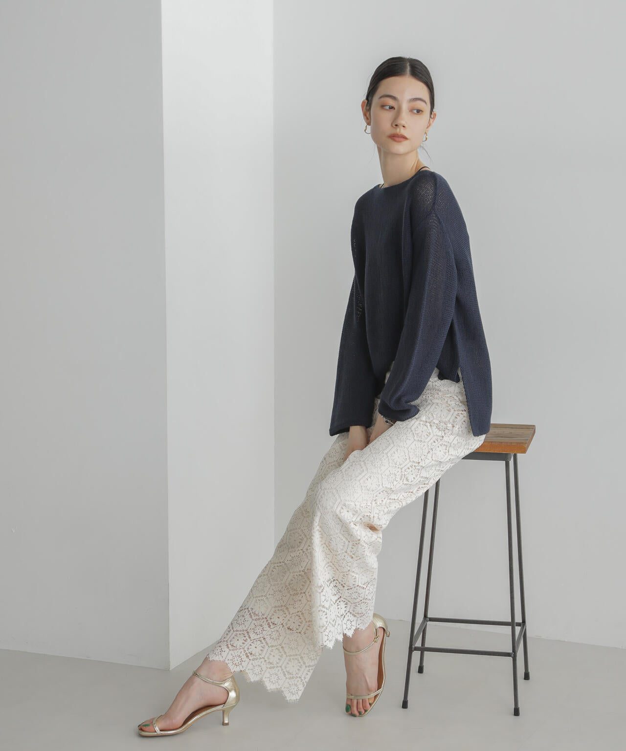 リネン混テープヤーンプルオーバー 6694122313