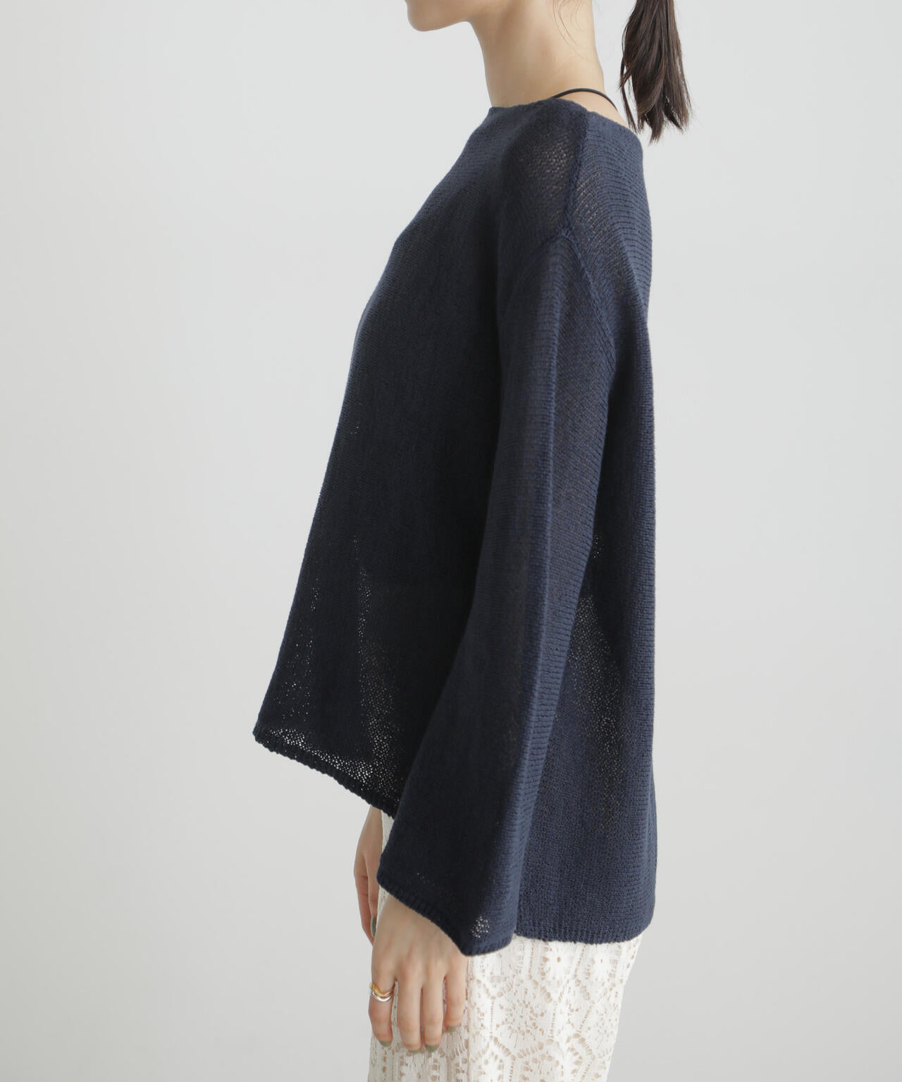 リネン混テープヤーンプルオーバー 6694122313