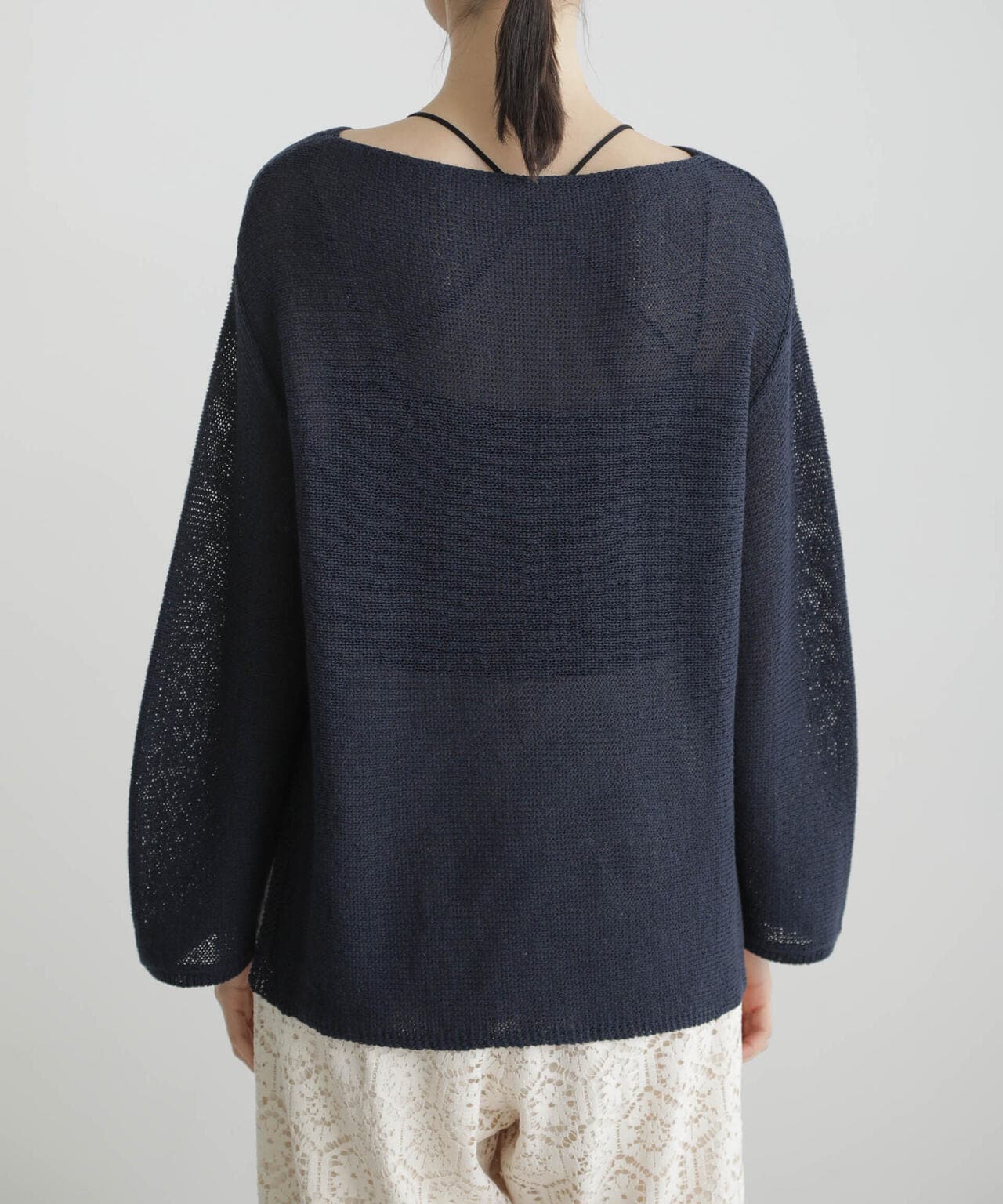 リネン混テープヤーンプルオーバー 6694122313