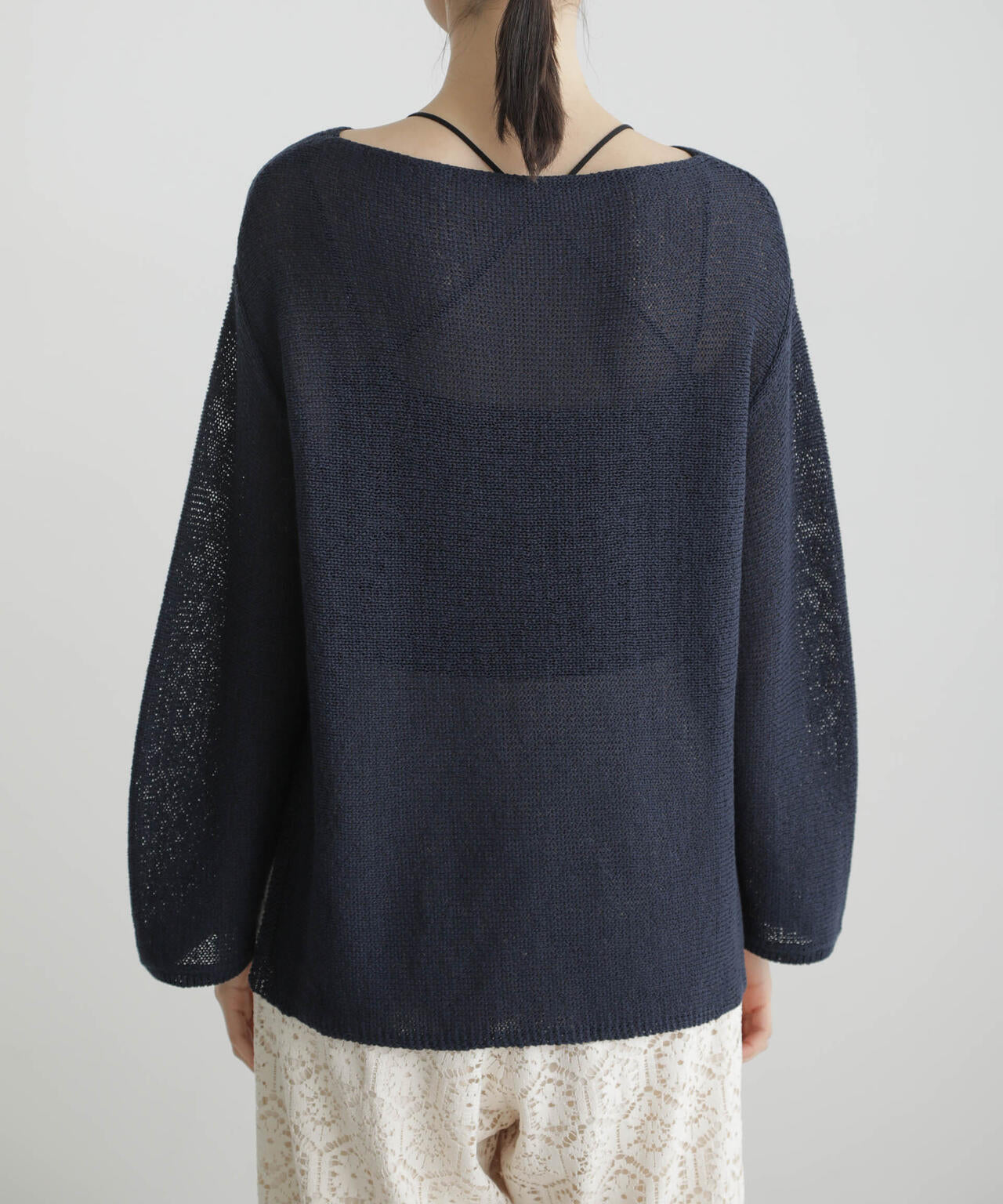 リネン混テープヤーンプルオーバー 6694122313