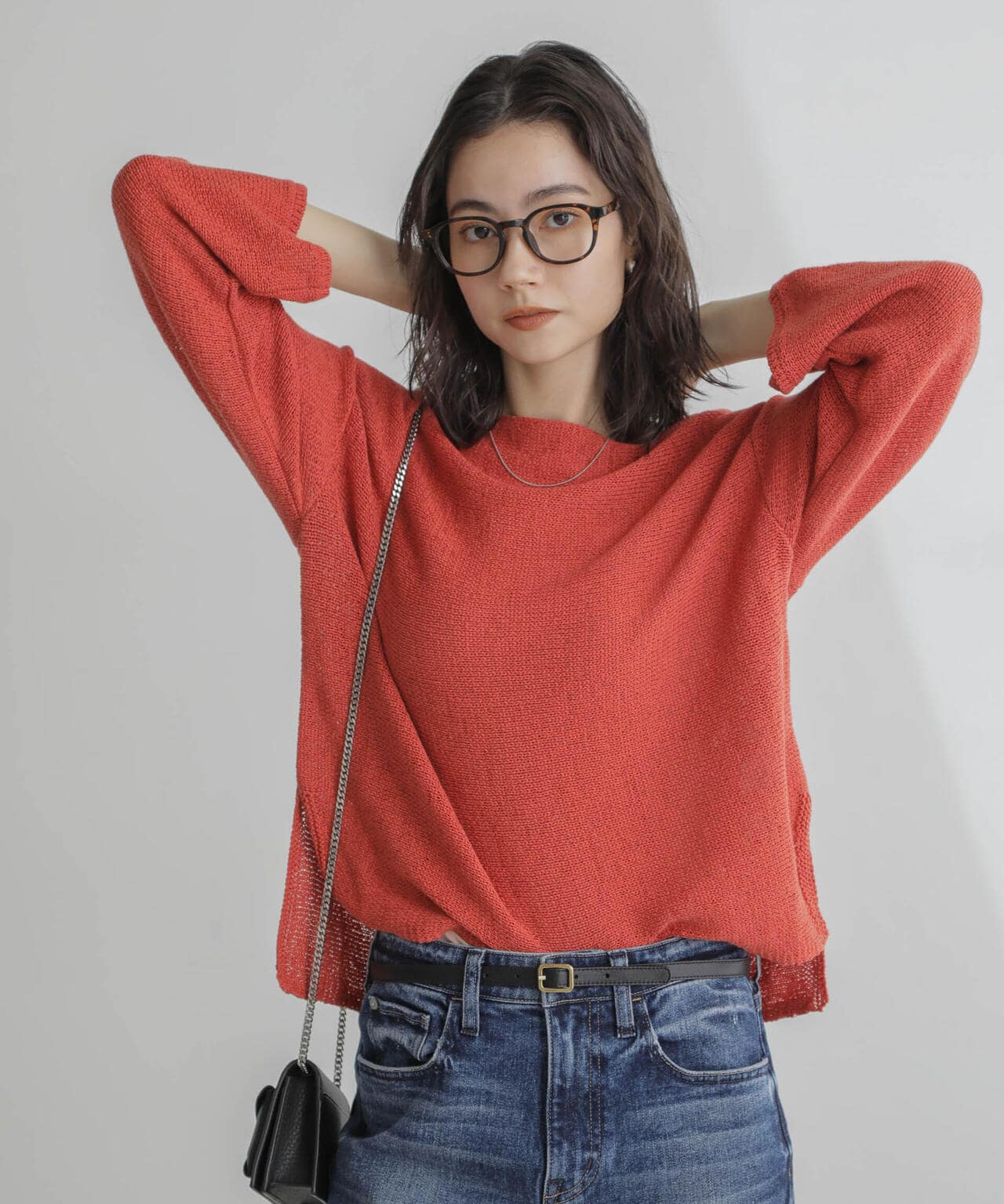 リネン混テープヤーンプルオーバー 6694122313