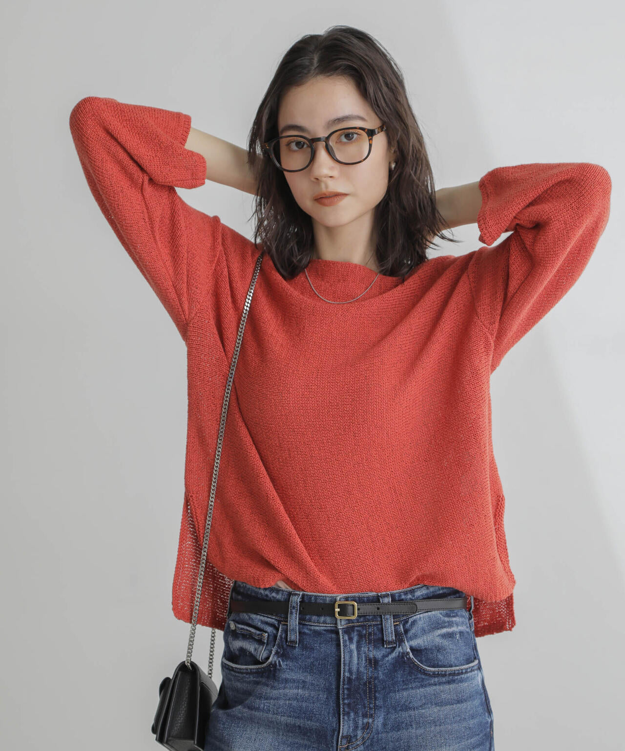 リネン混テープヤーンプルオーバー 6694122313