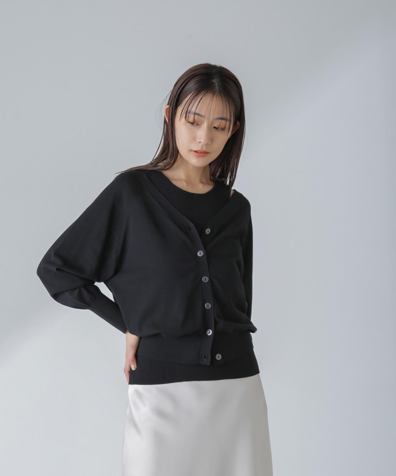 TEKNICO GIZA前後2wayカーディガン 6694122315