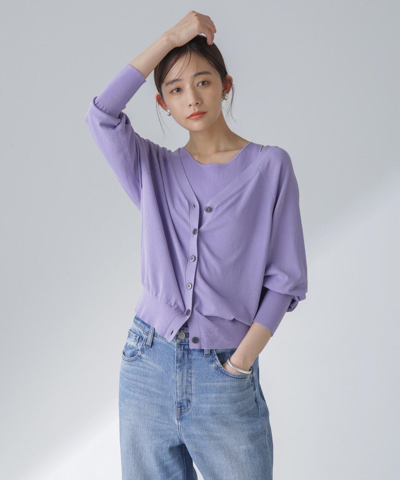 TEKNICO GIZA前後2wayカーディガン 6694122315