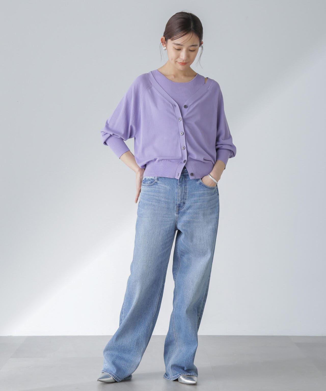 TEKNICO GIZA前後2wayカーディガン 6694122315