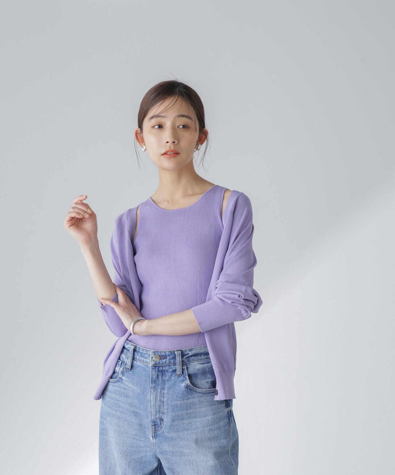 TEKNICO GIZA前後2wayカーディガン 6694122315