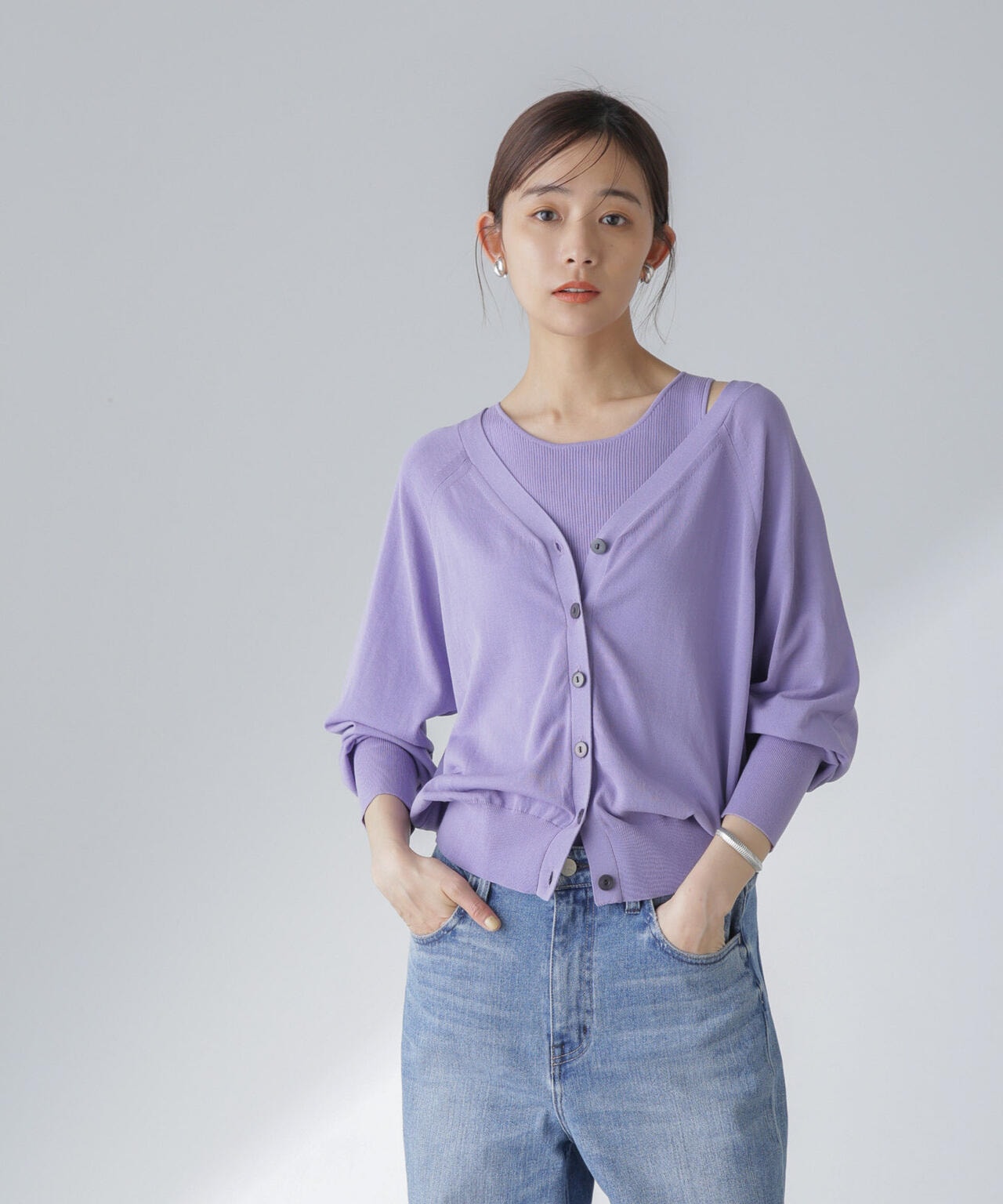 TEKNICO GIZA前後2wayカーディガン 6694122315