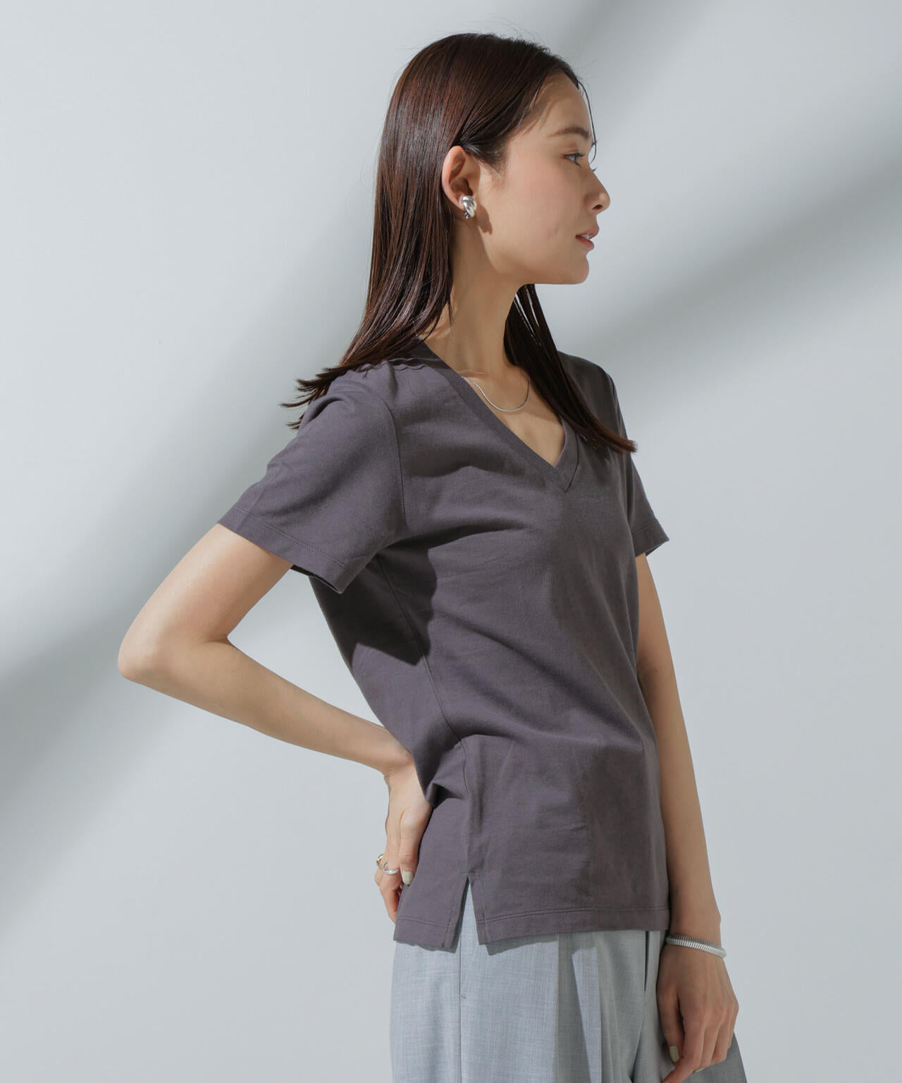 Anti Soaked(R) 汗染み防止 VネックTシャツ 6694124303