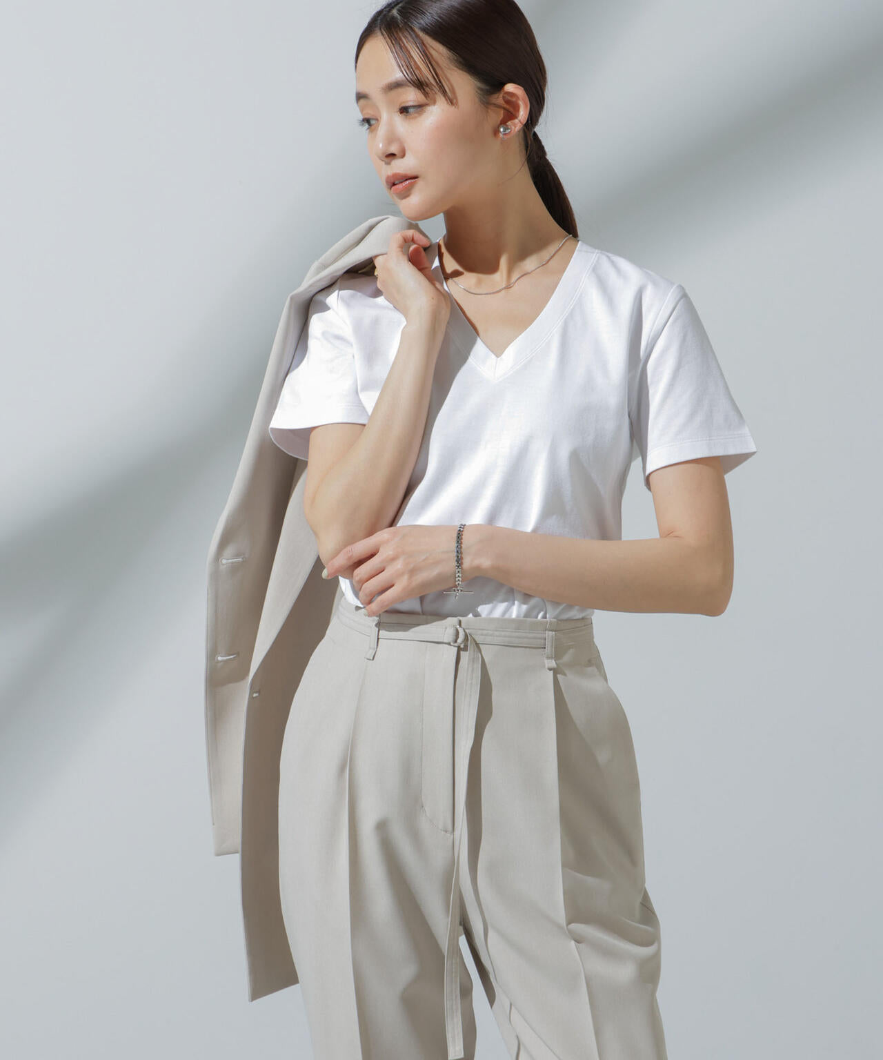 Anti Soaked(R) 汗染み防止 VネックTシャツ 6694124303