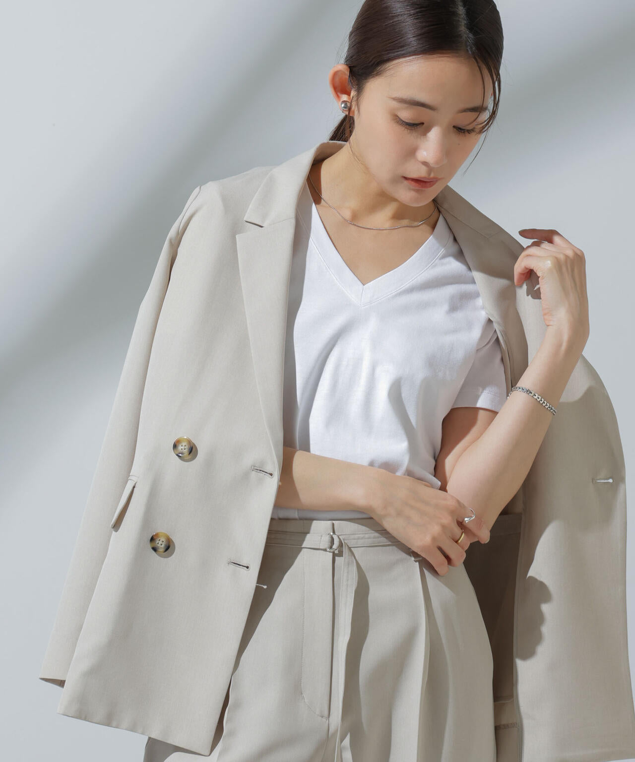 Anti Soaked(R) 汗染み防止 VネックTシャツ 6694124303