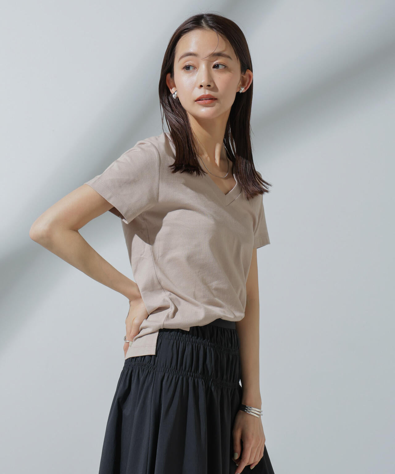 Anti Soaked(R) 汗染み防止 VネックTシャツ 6694124303