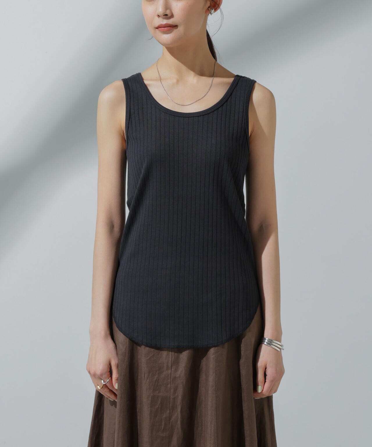 Anti Soaked(R) 汗染み防止 リブタンクトップ 6694124308