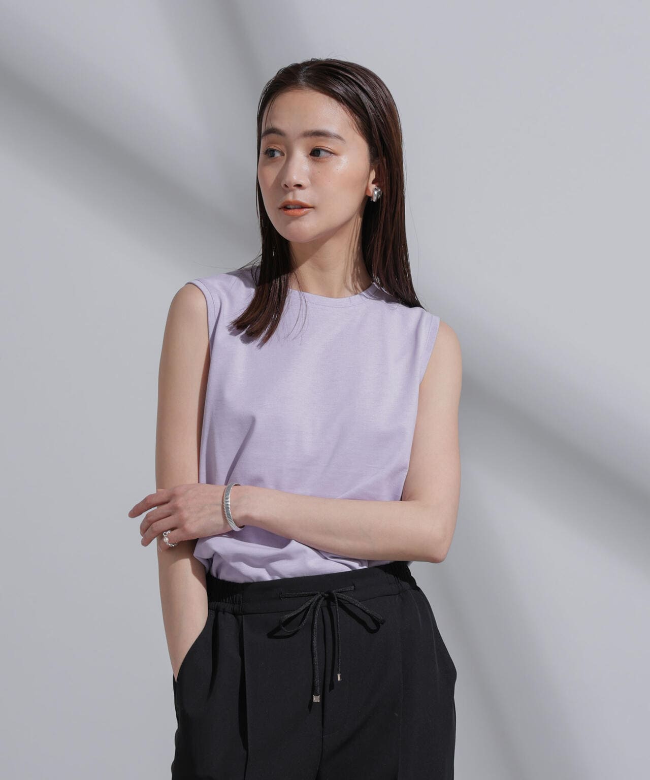 Anti Soaked(R) 汗染み防止 カラフルノースリTシャツ 6694124314