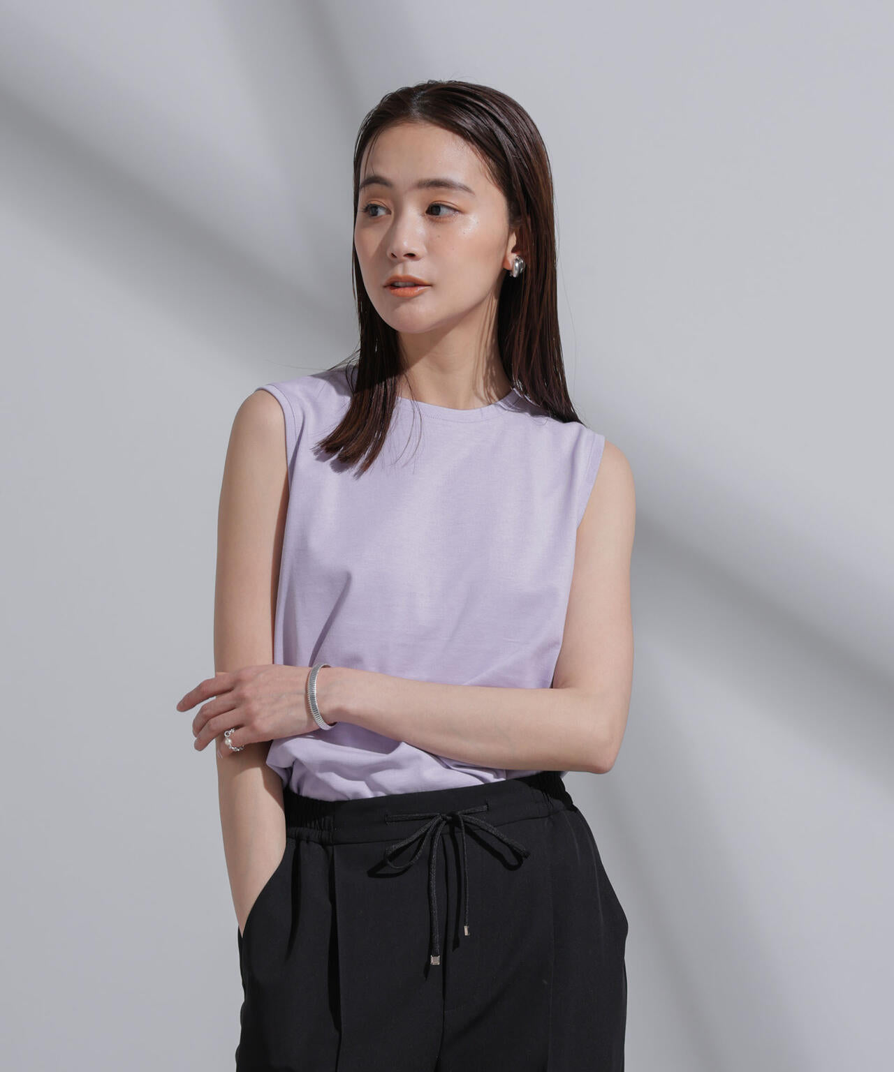 Anti Soaked(R) 汗染み防止 カラフルノースリTシャツ 6694124314