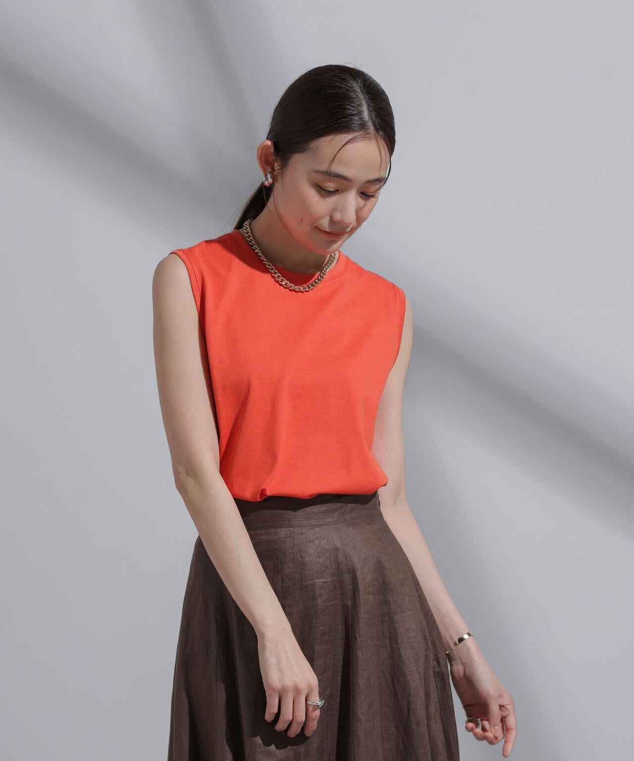 Anti Soaked(R) 汗染み防止 カラフルノースリTシャツ 6694124314