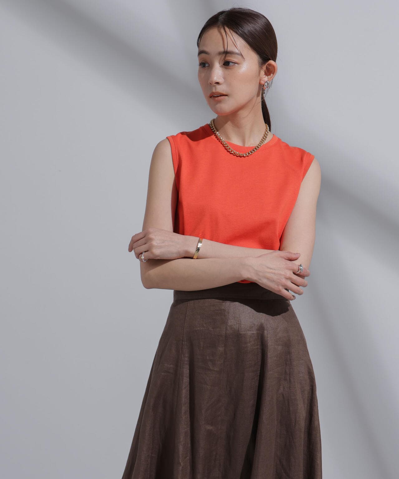 Anti Soaked(R) 汗染み防止 カラフルノースリTシャツ 6694124314