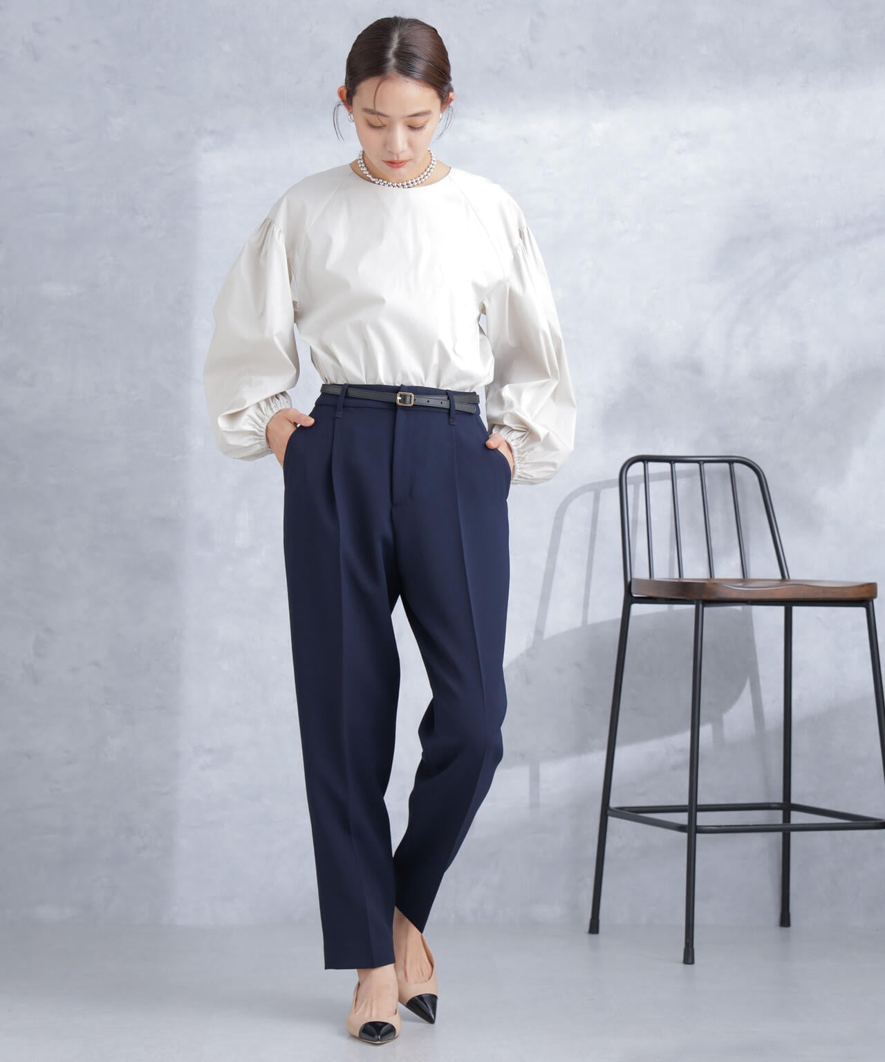 デイリーファンクション タックテーパードパンツ(セットアップ可) 6694127300