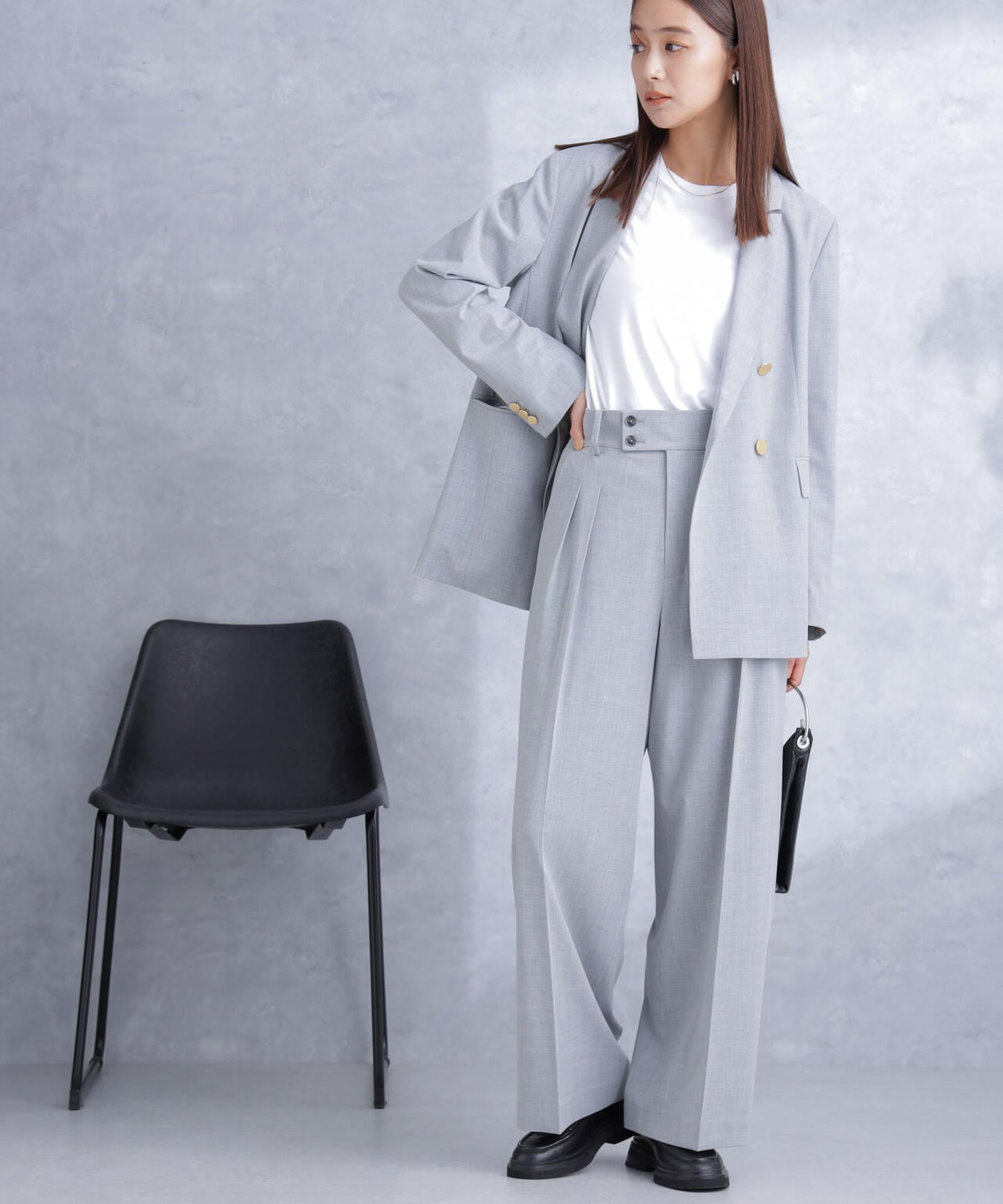 トロストレッチ2タックワイドパンツ(セットアップ可) 6694127302