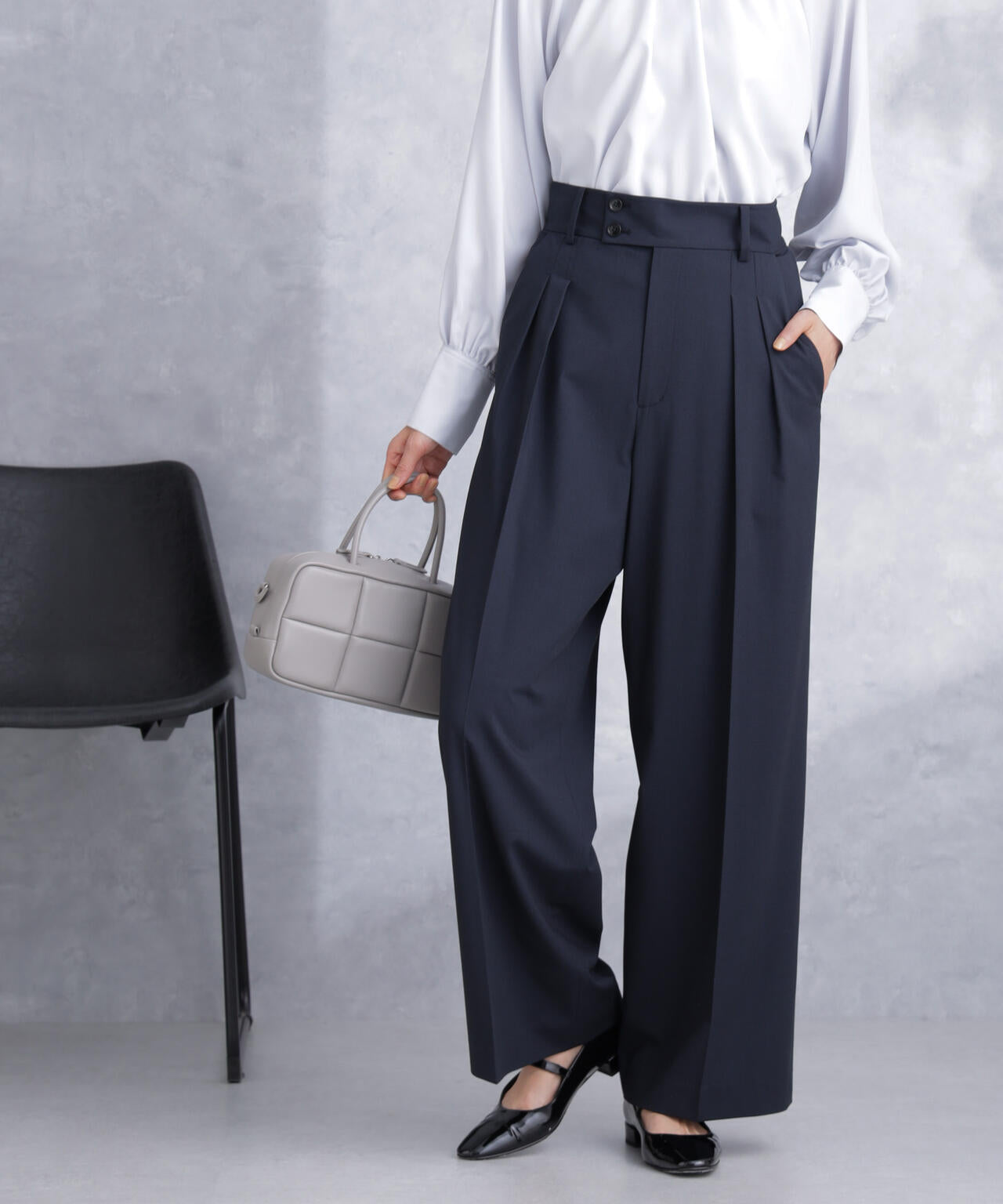 トロストレッチ2タックワイドパンツ(セットアップ可) 6694127302