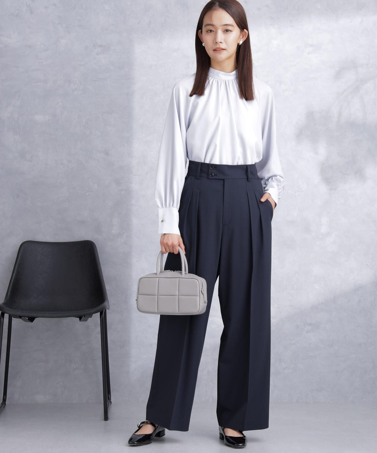 トロストレッチ2タックワイドパンツ(セットアップ可) 6694127302