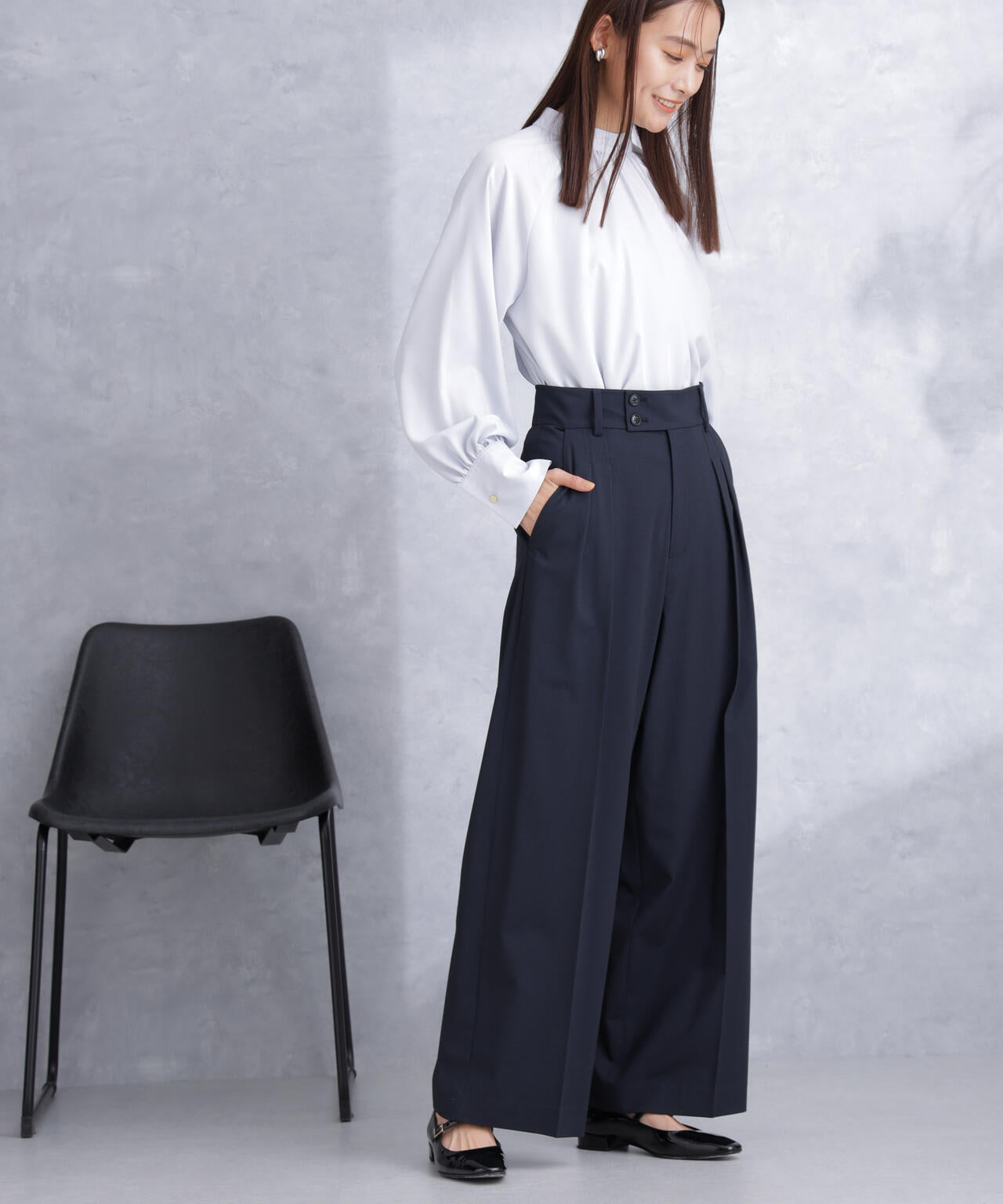 トロストレッチ2タックワイドパンツ(セットアップ可) 6694127302