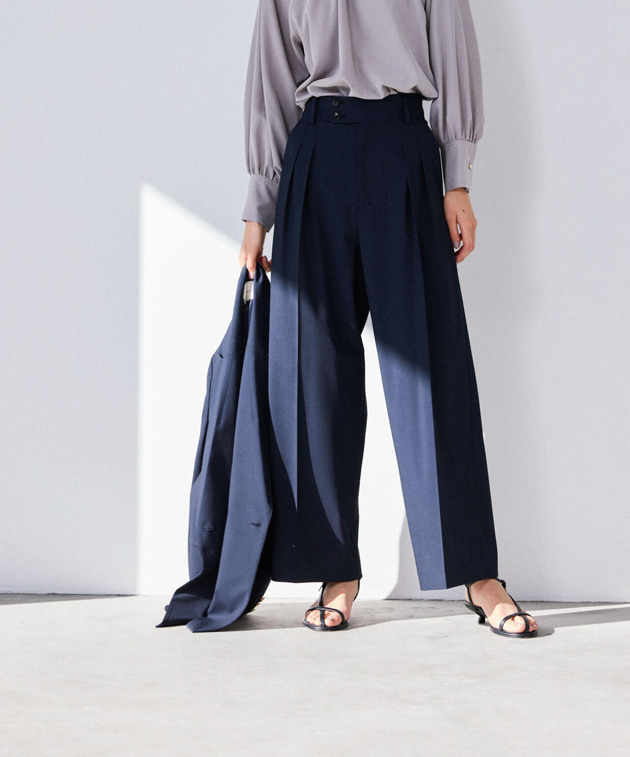 トロストレッチ2タックワイドパンツ(セットアップ可) 6694127302