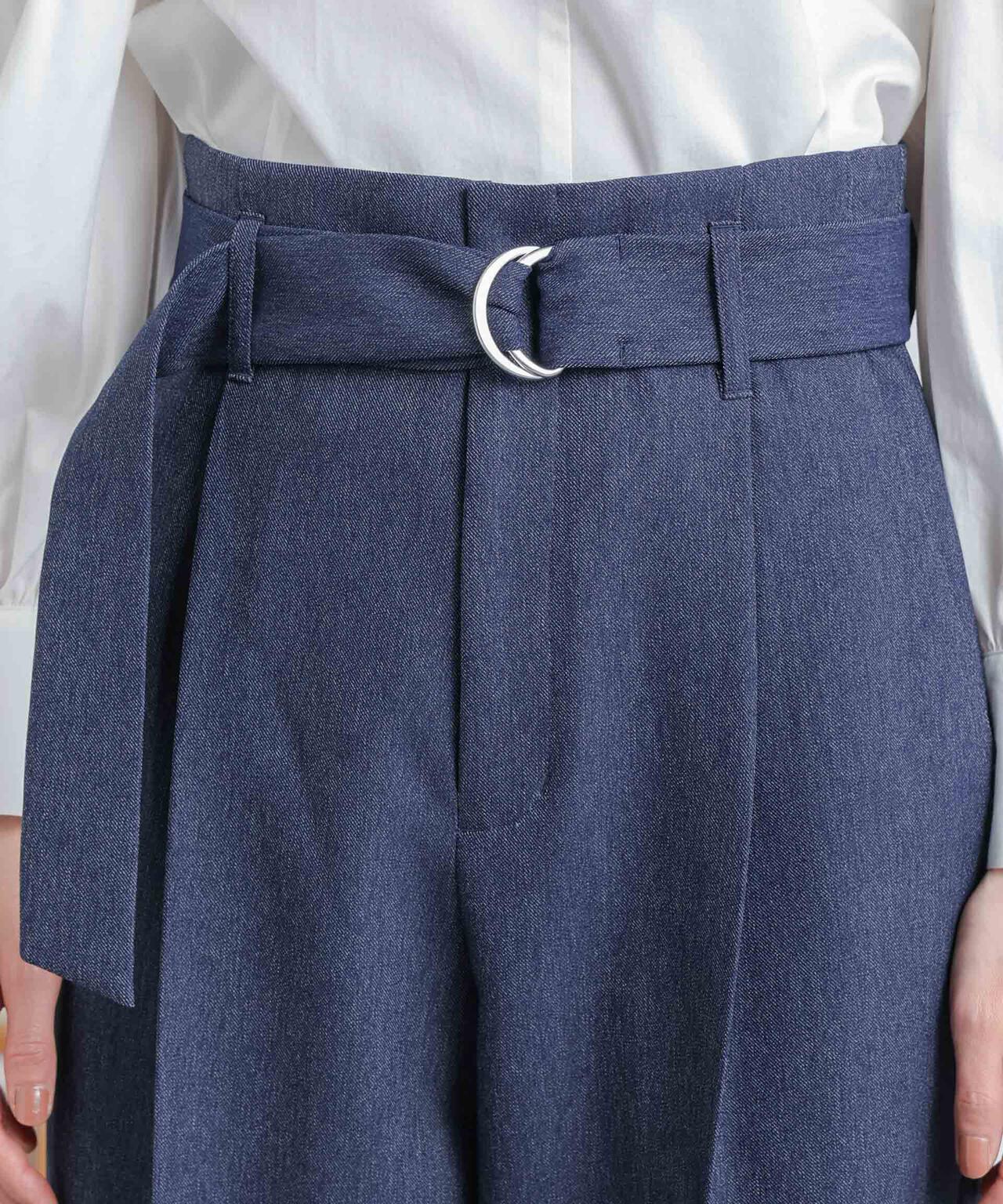 共ベルト付きハイウエストパンツ 6694127304