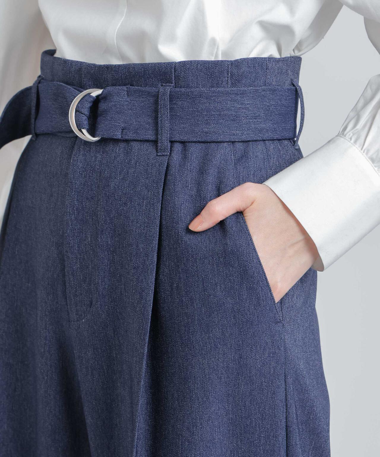 共ベルト付きハイウエストパンツ 6694127304