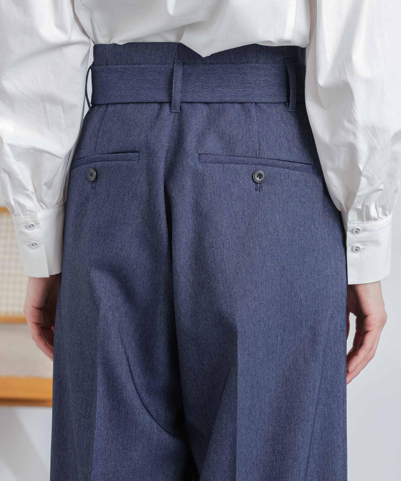 共ベルト付きハイウエストパンツ 6694127304