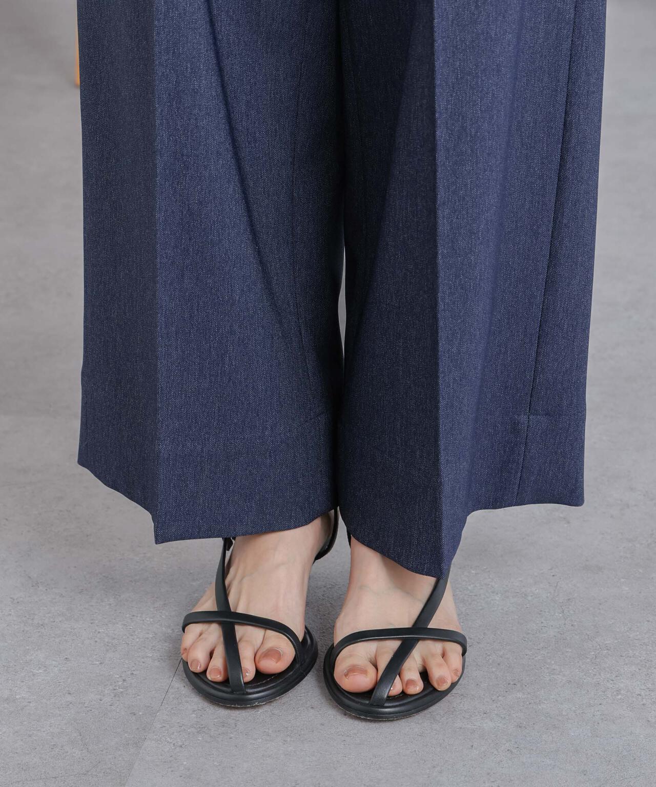 共ベルト付きハイウエストパンツ 6694127304