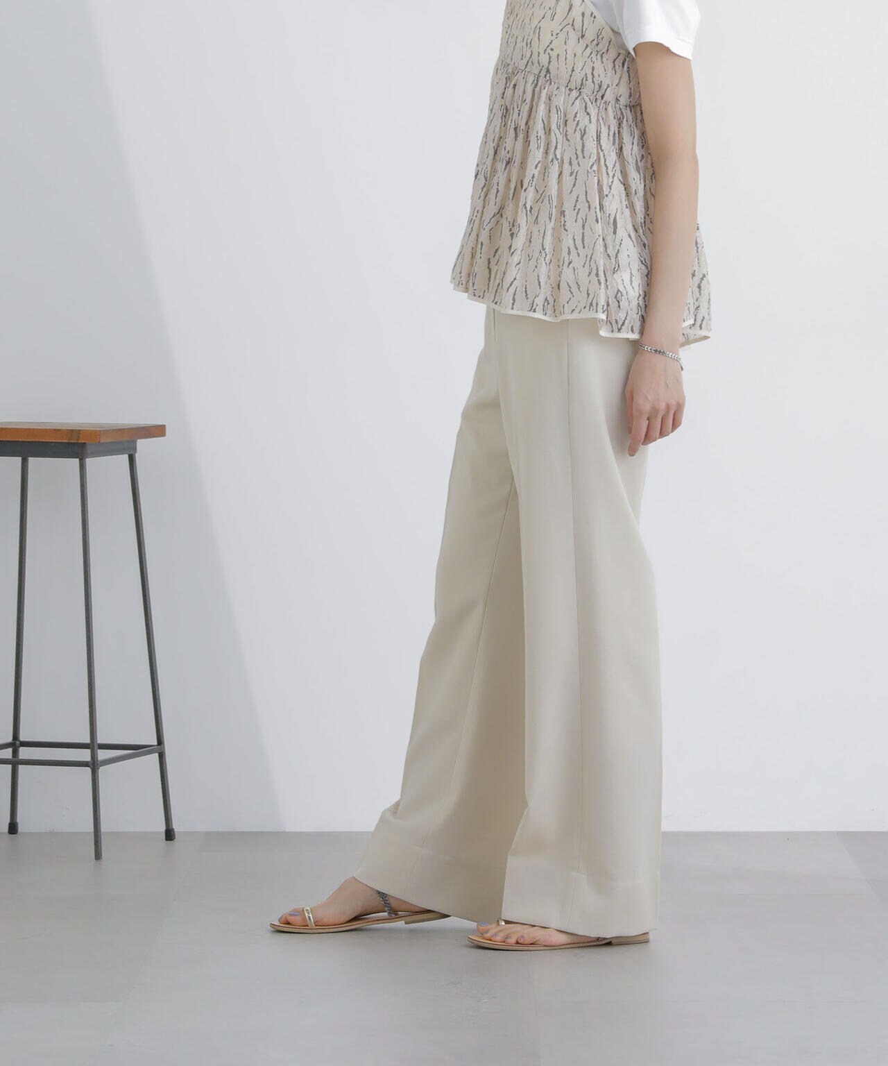 サイドボタンワイドパンツ(セットアップ対応) 6694127307