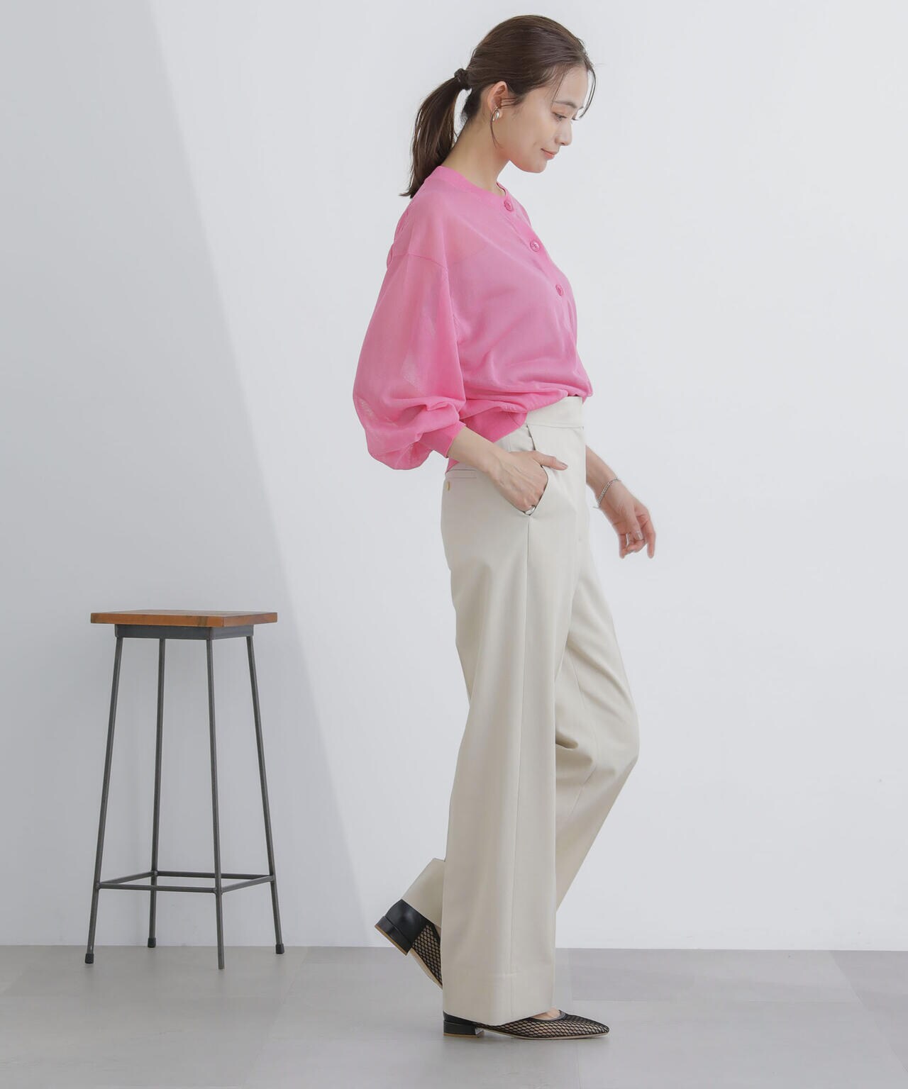 サイドボタンワイドパンツ(セットアップ対応) 6694127307