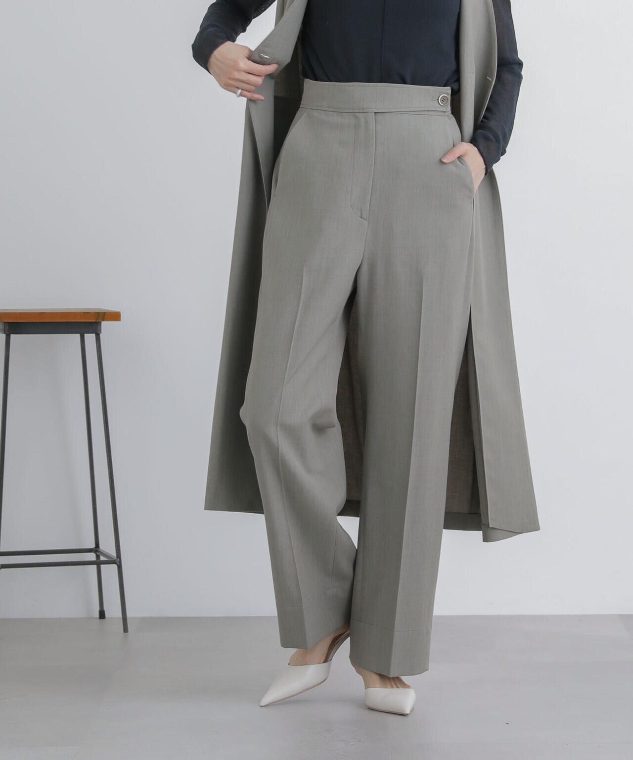 サイドボタンワイドパンツ(セットアップ対応) 6694127307