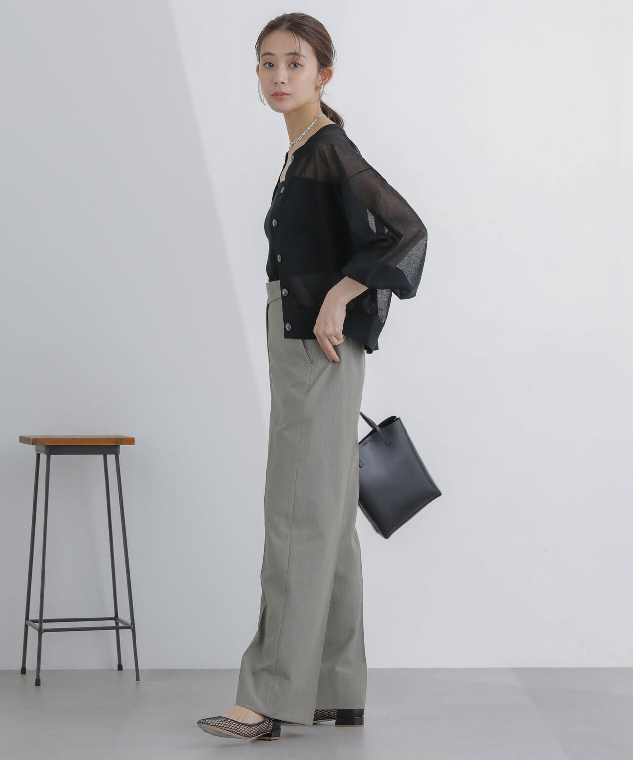 サイドボタンワイドパンツ(セットアップ対応) 6694127307