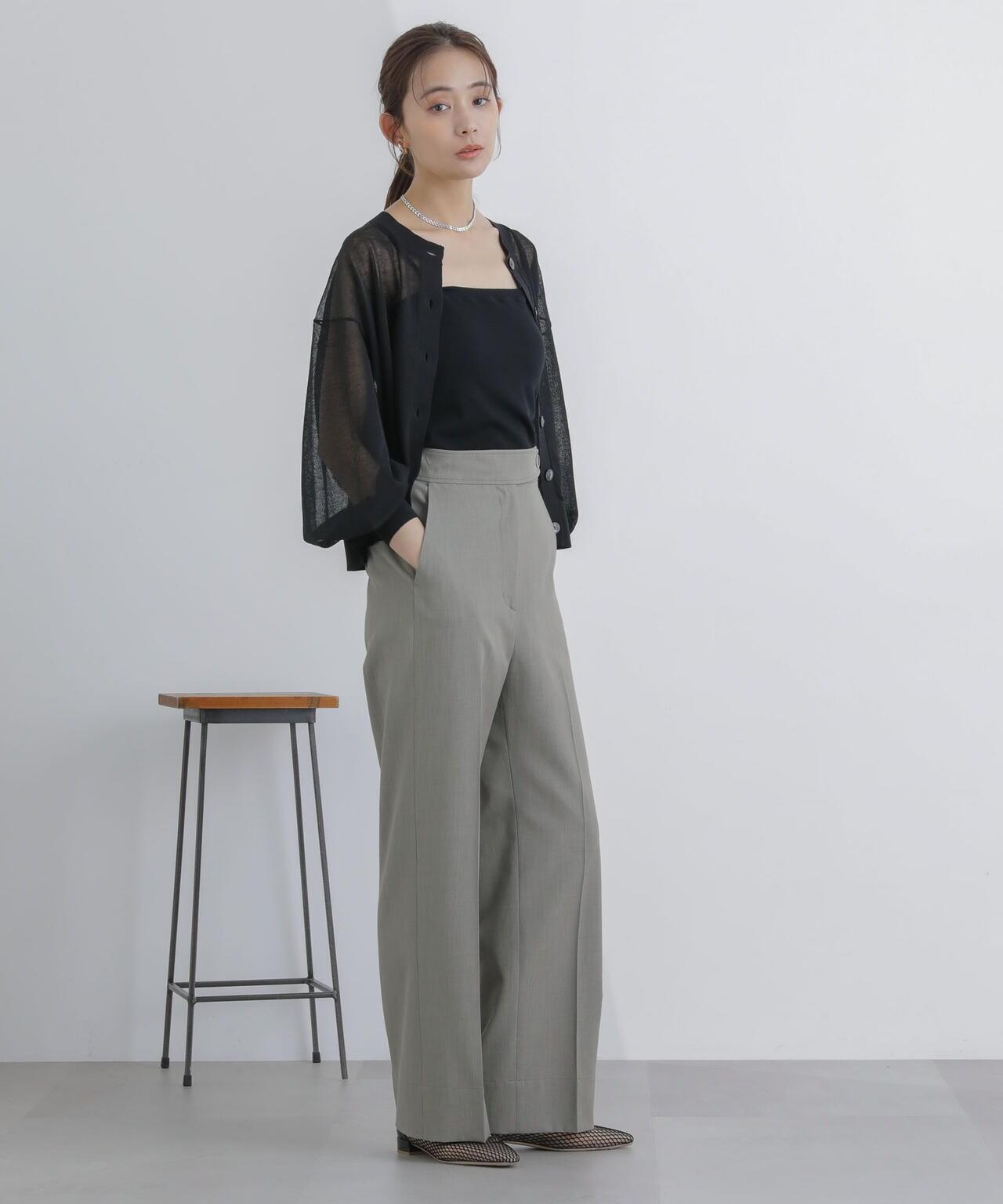 サイドボタンワイドパンツ(セットアップ対応) 6694127307