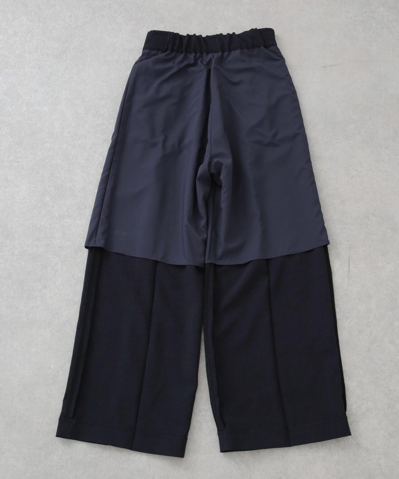 <洗濯機使用可><ノンアイロン>メランジドライ ベルト付きワイドパンツ(セットアップ可) 6694127308