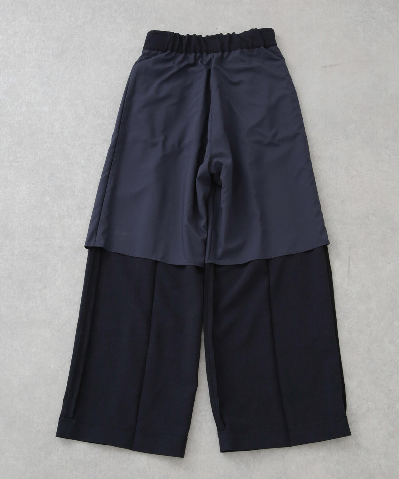 <洗濯機使用可><ノンアイロン>メランジドライ ベルト付きワイドパンツ(セットアップ可) 6694127308