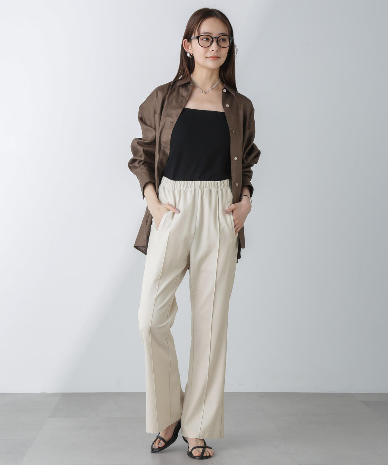 バックスリットトラックパンツ 6694127313